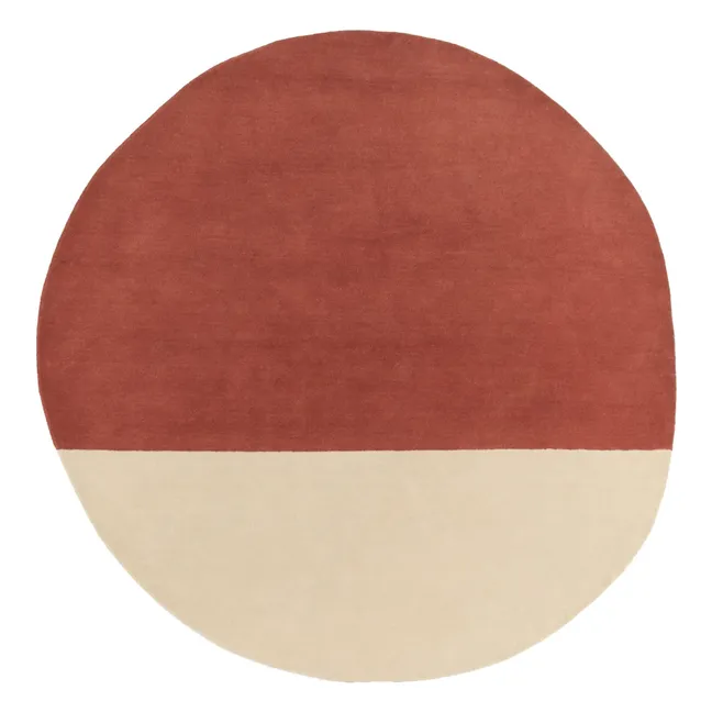 Tapis en laine Pearls  | Brique