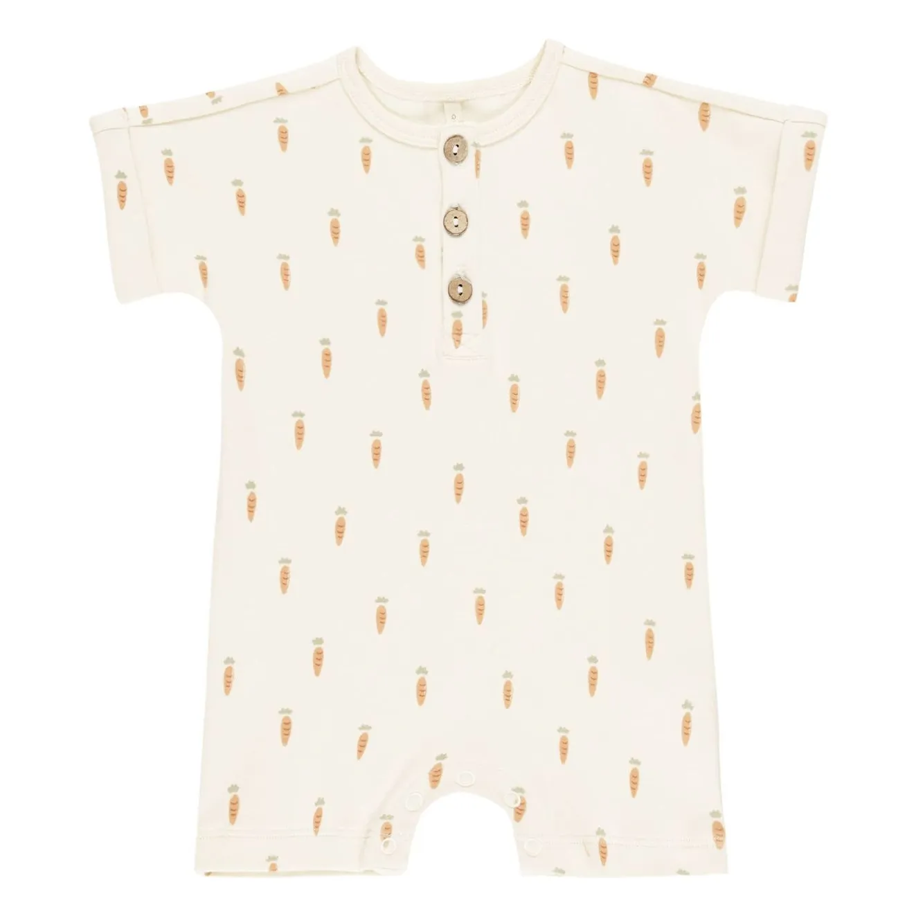 Quincy Mae Ecru Short-Sleeved Jumpsuit