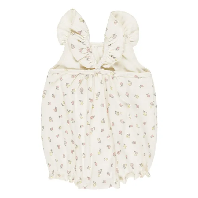 Flower romper | Ivory