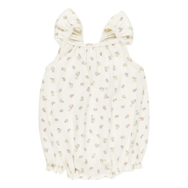 Flower romper | Ivory