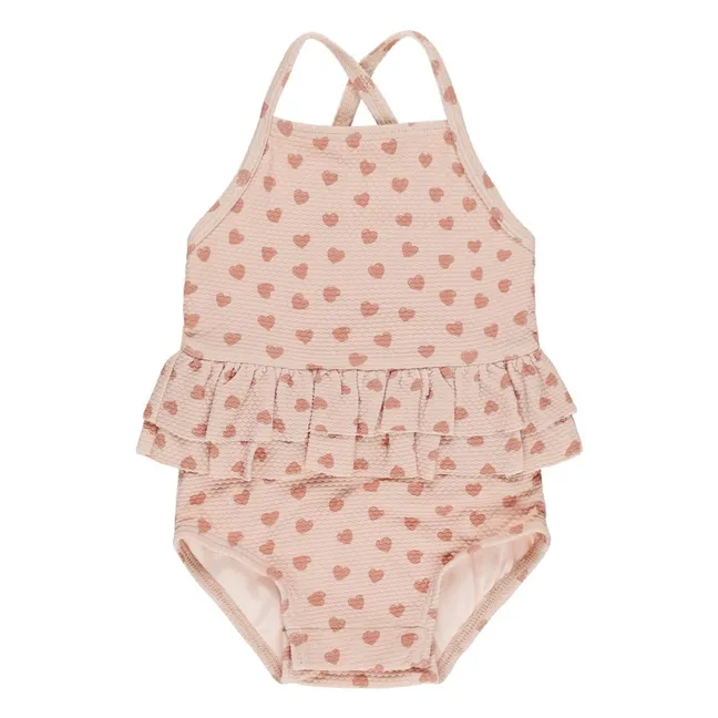 Maillot de Bain Cœurs Volants | Rose