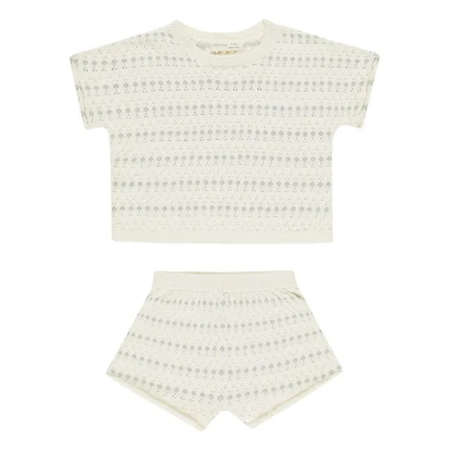Ensemble T-shirt et Short Maille | Ivoire