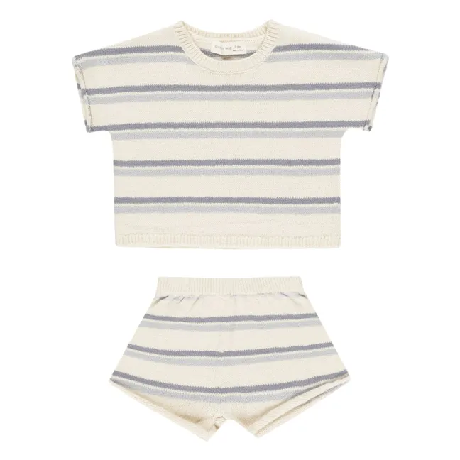 Set aus T-Shirt und Mesh-Shorts | Blau