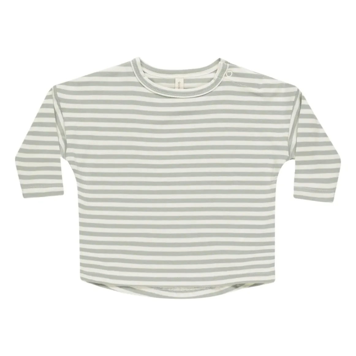 Quincy Mae Ecru Crew-Neck T-Shirt