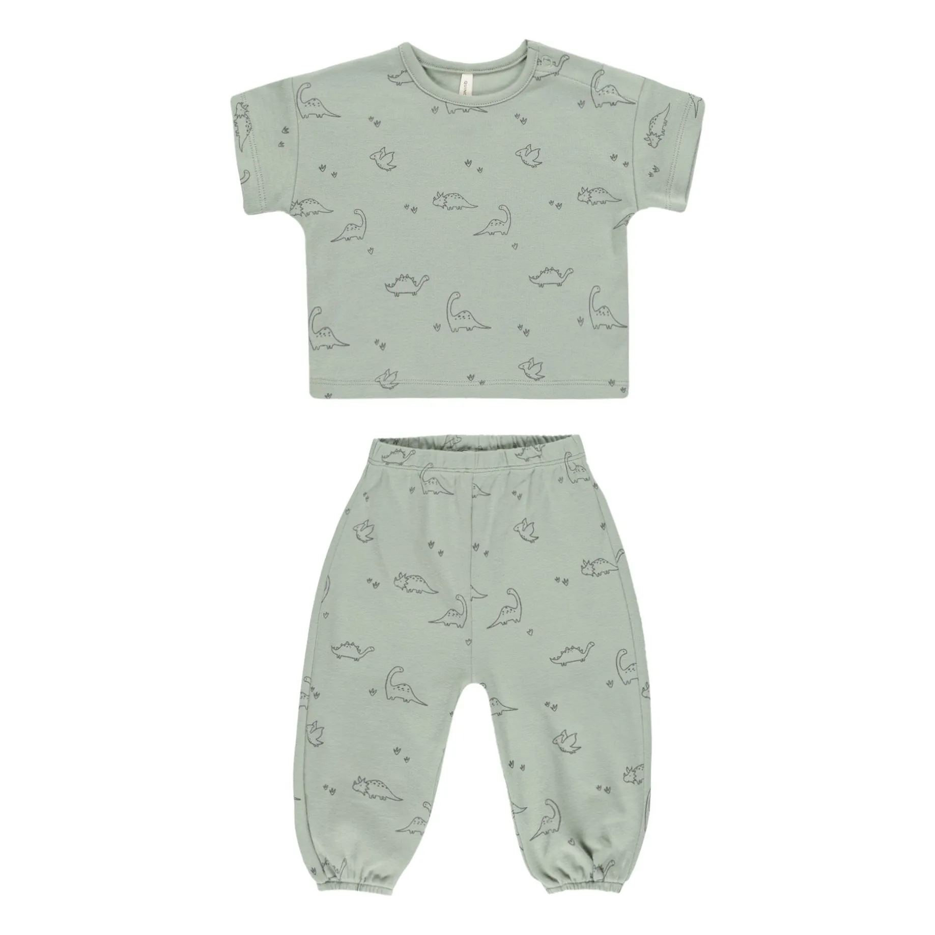Quincy Mae Celadon T-Shirt And Pants Set