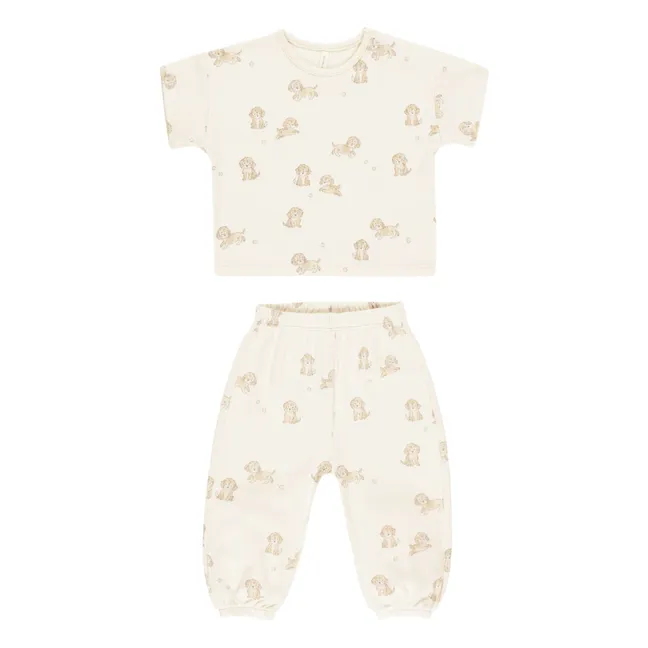 T-shirt and pants set | Ecru