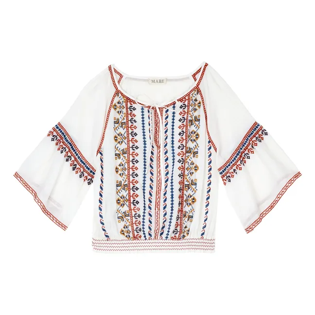 Blusa bordada Lena | Crudo