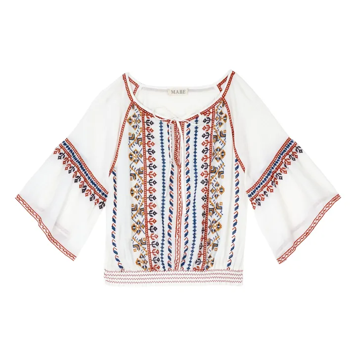 Blouse Lena Brodée | Ecru- Image produit n°0