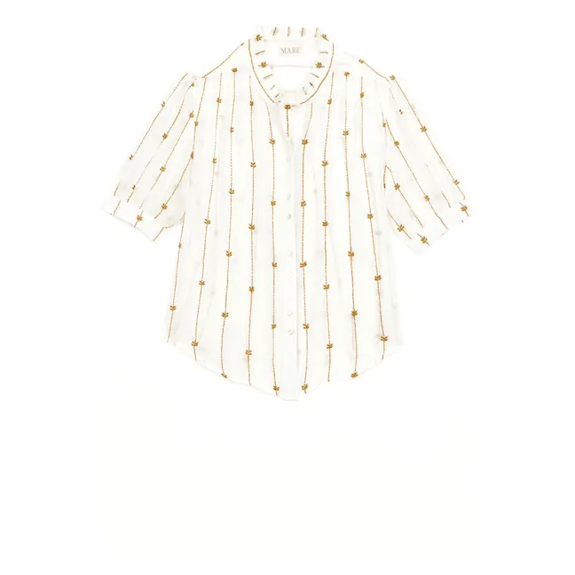 Blusa bordada Dacy | Crudo