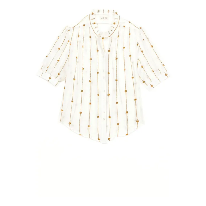 Blouse Dacy Brodée | Ecru- Image produit n°0