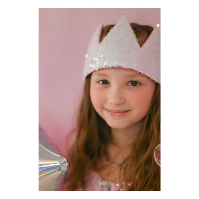 Princess crown with sequins | Pale Pink