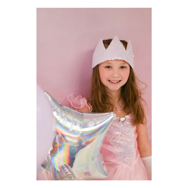 Princess crown with sequins | Pale Pink