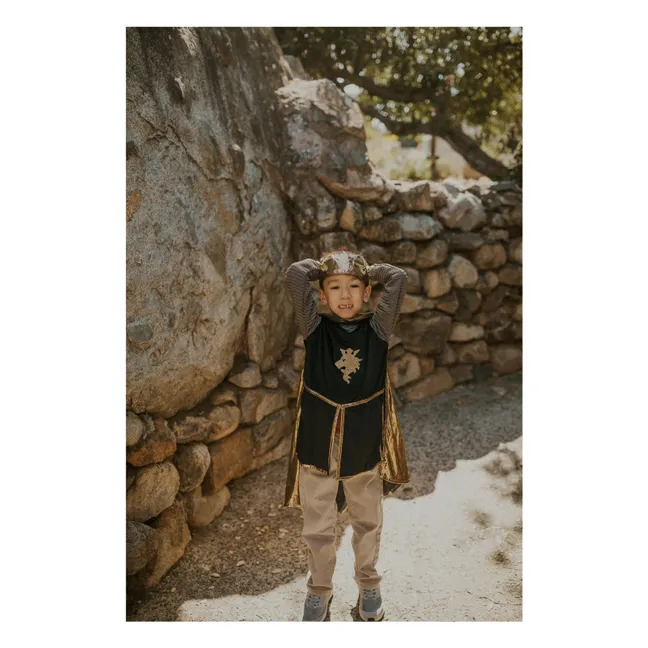 Déguisement de chevalier avec cape et couronne | Or