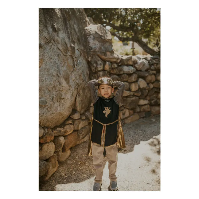 Ritterkostüm mit Umhang und Krone | Or