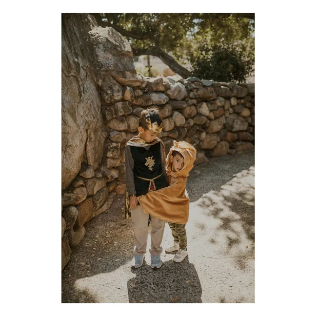 Ritterkostüm mit Umhang und Krone | Or