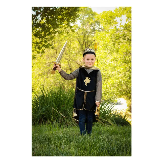 Déguisement de chevalier avec cape et couronne | Or