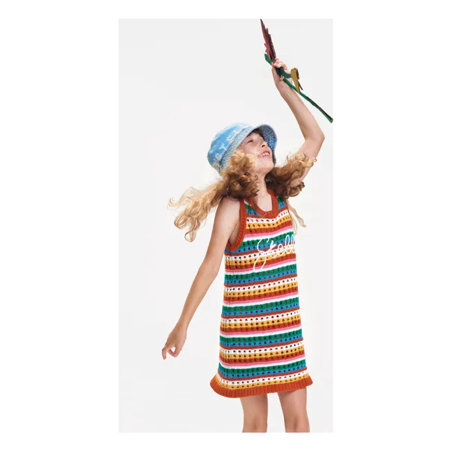 Abito in maglia a righe | Rosso