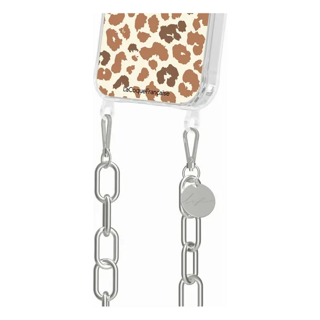 Iphone Cover mit Leopardendruck | Braun