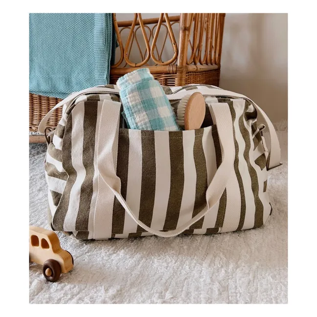 Bolso cambiador a rayas Raphaël | Olive