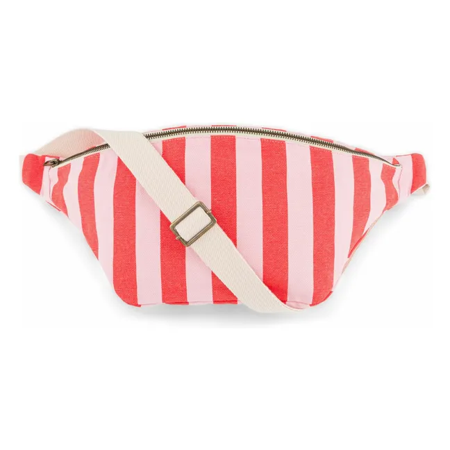 Striped fanny pack | Red