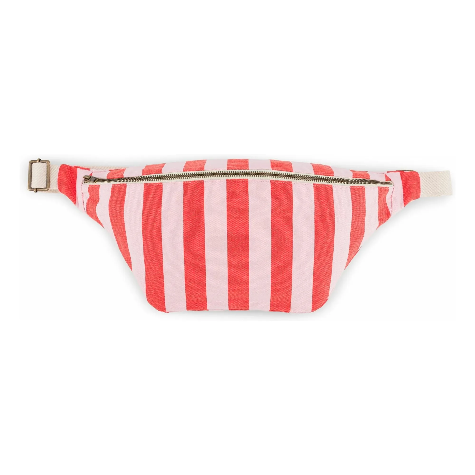 Rose In April Red Striped Fanny Pack