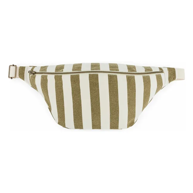 Sac banane rayé | Olive