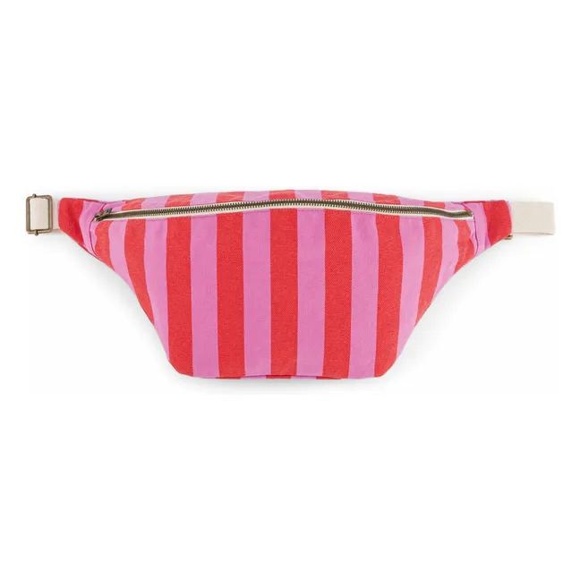 Striped fanny pack | Pale Pink
