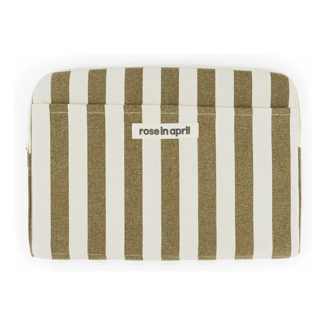Octave computer case, striped | Olive