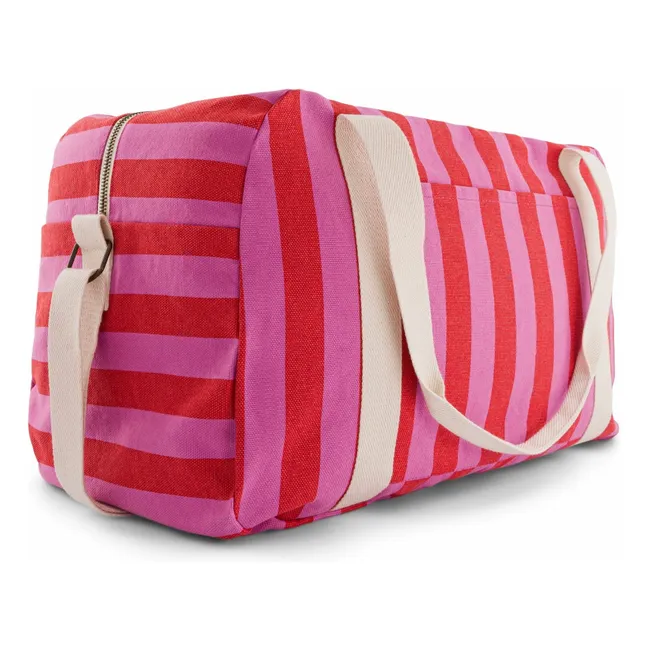 Sac à langer Raphaël rayé | Rose pâle