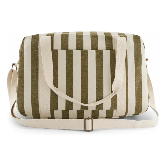 Wickeltasche Raphael gestreift | Olive
