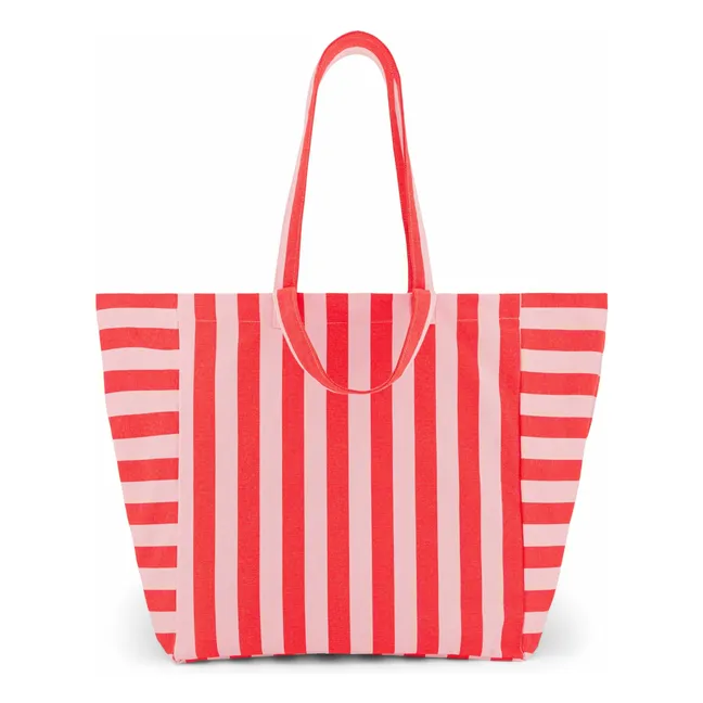 Borsa shopping Elisa a righe | Rosa Pallido