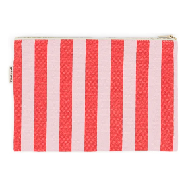 Bolso de mano a rayas Lili | Rosa Pálido