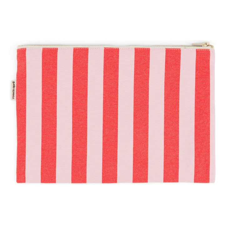 Bolso de mano a rayas Lili | Rojo- Imagen del producto n°0