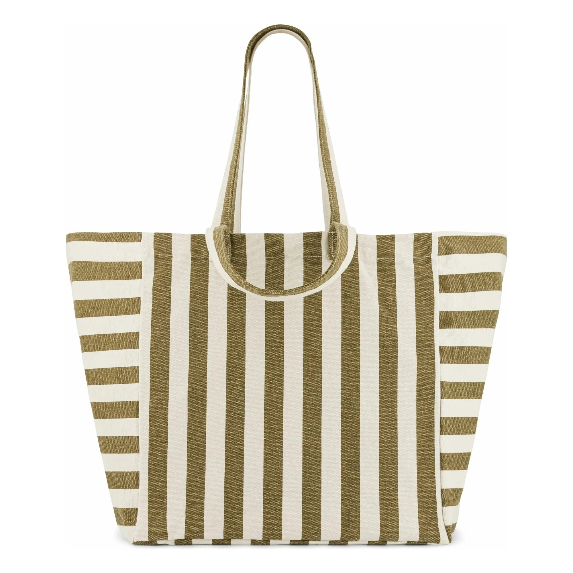 Rose In April Olive Elisa Striped Tote Bag