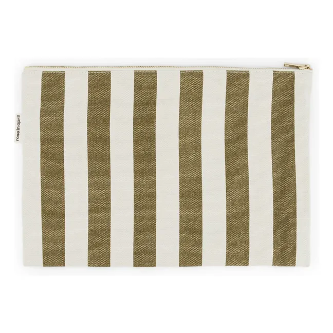 Gestreifte Lili-Pochette | Olive