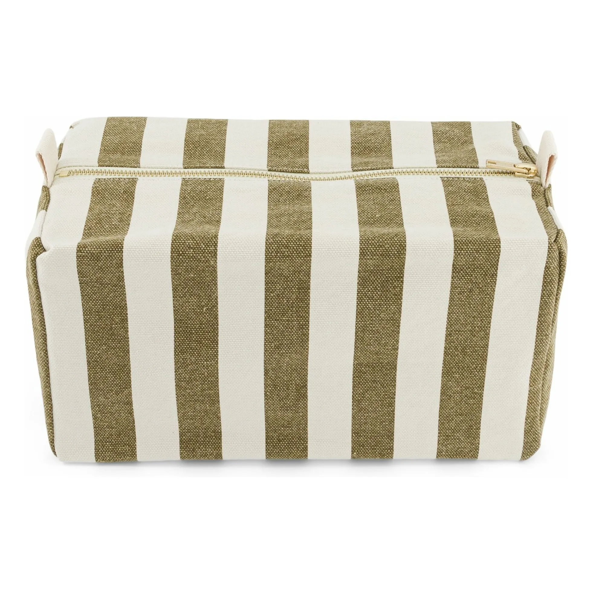 Rose In April Olive Vic Striped Toiletry Bag
