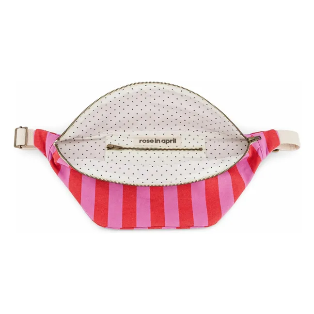 Striped fanny pack | Pale Pink