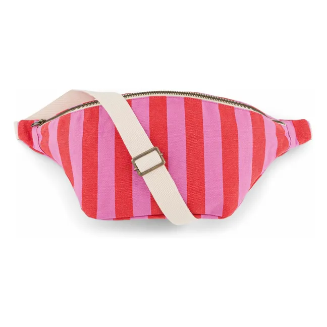 Striped fanny pack | Pale Pink