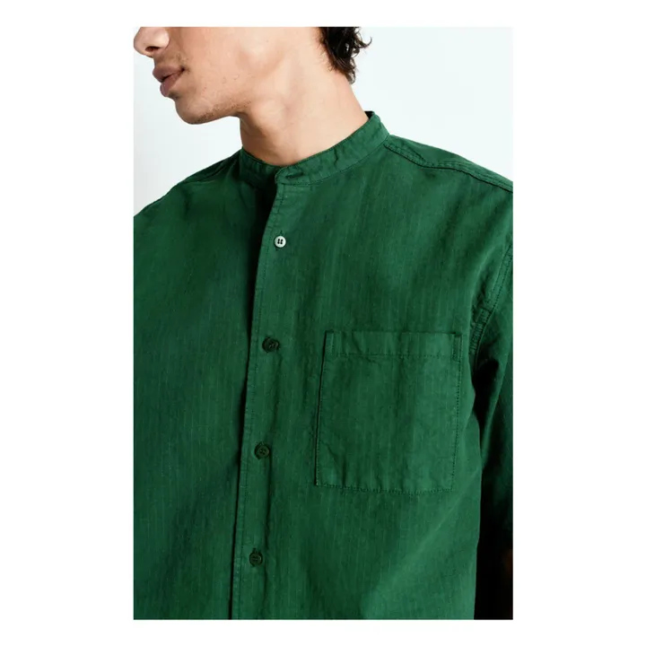 Chemise Rygybay Coton Bio | Vert sapin- Image produit n°4