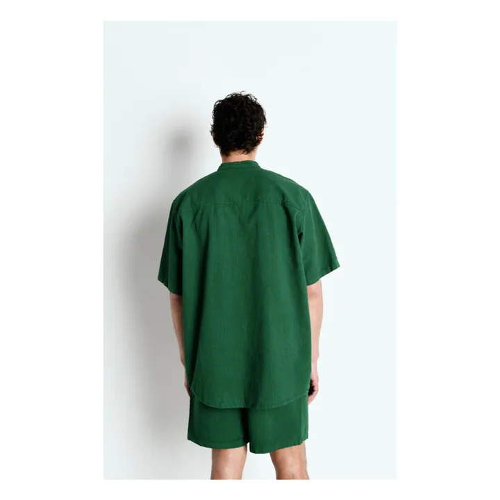Chemise Rygybay Coton Bio | Vert sapin- Image produit n°2