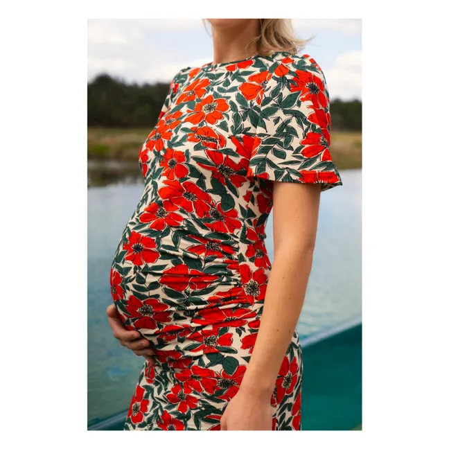 Vestido premamá Theodora Poppy | Rojo