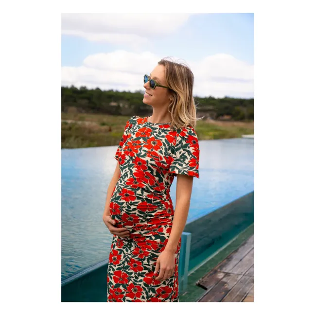 Vestido premamá Theodora Poppy | Rojo