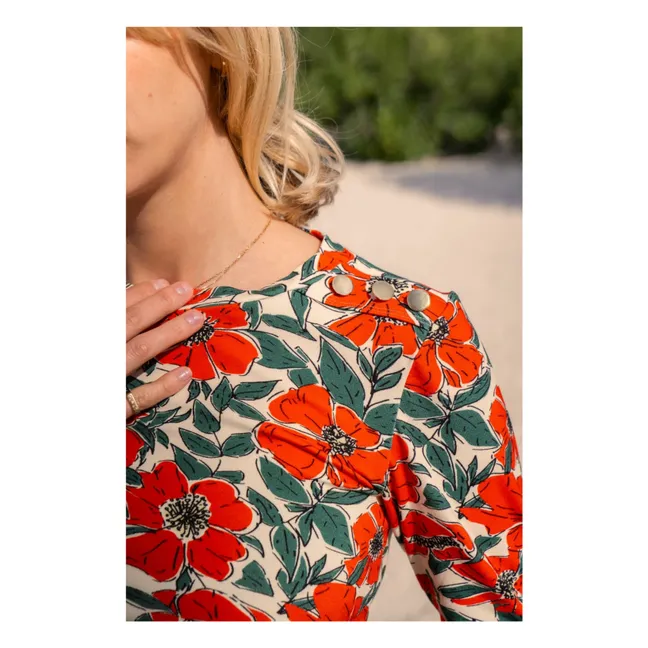 Top de embarazada Mona Poppy | Rojo