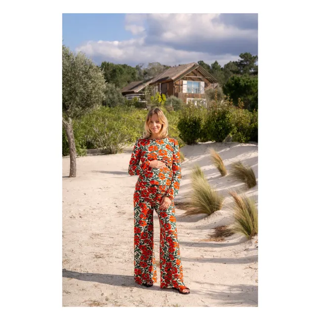 Top de embarazada Mona Poppy | Rojo