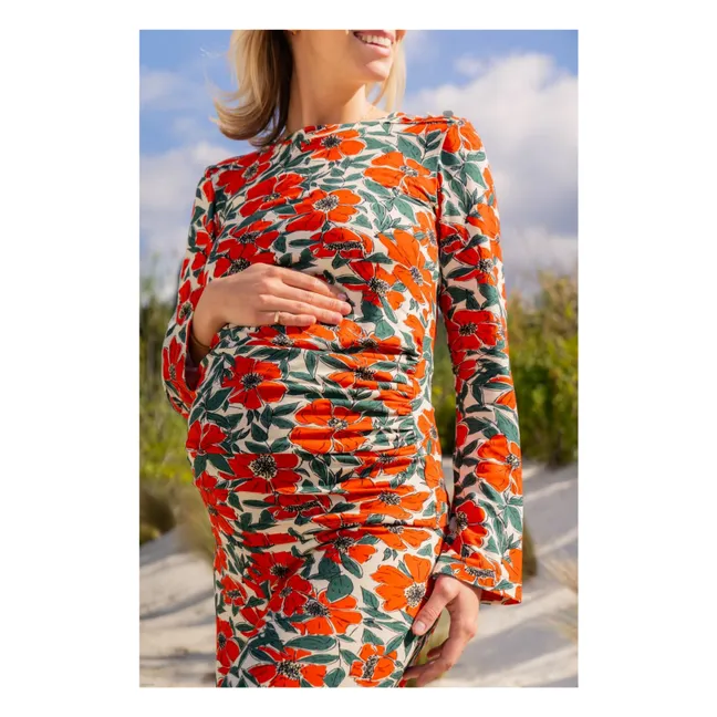 Top de embarazada Mona Poppy | Rojo