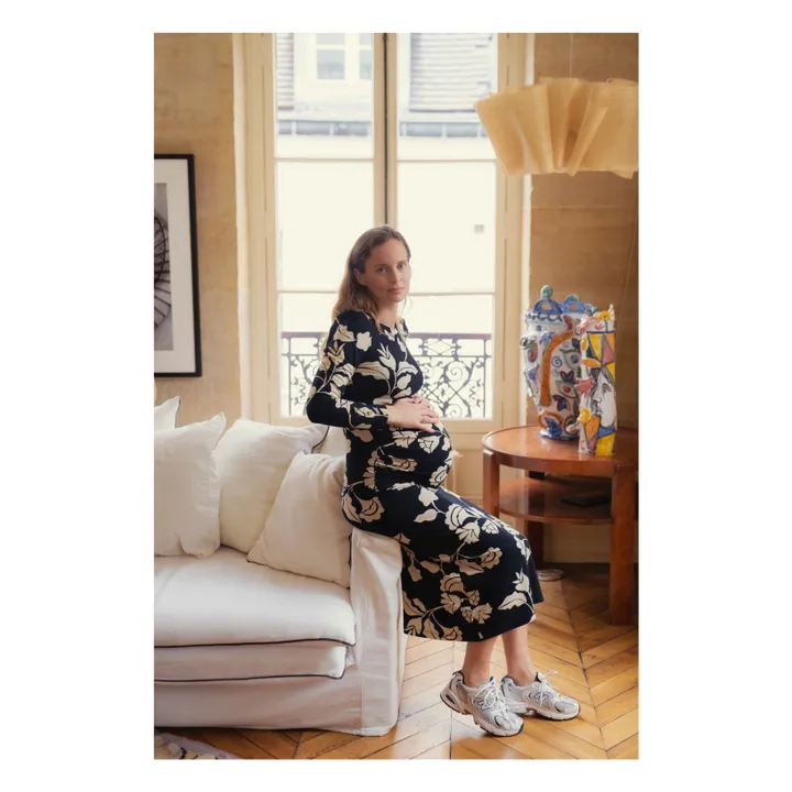 Robe de Grossesse Thelma Tokyo | Noir- Image produit n°2