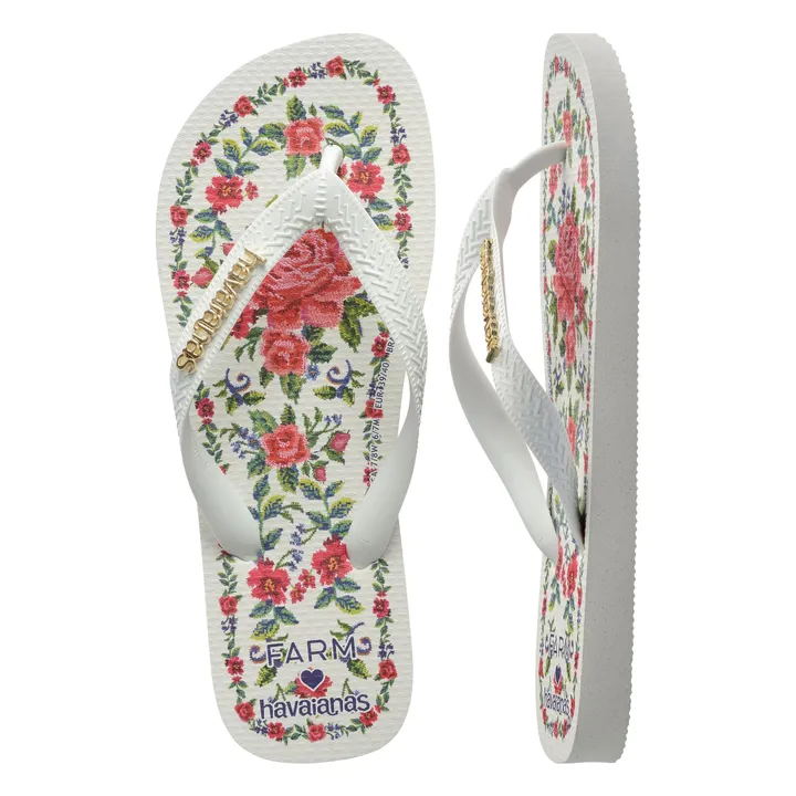 Tongs Farm Beleza x Farm Rio | Blanc- Image produit n°1