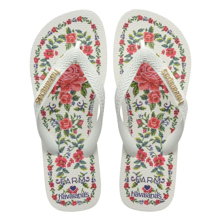 Tongs Farm Beleza x Farm Rio | Blanc- Image produit n°0
