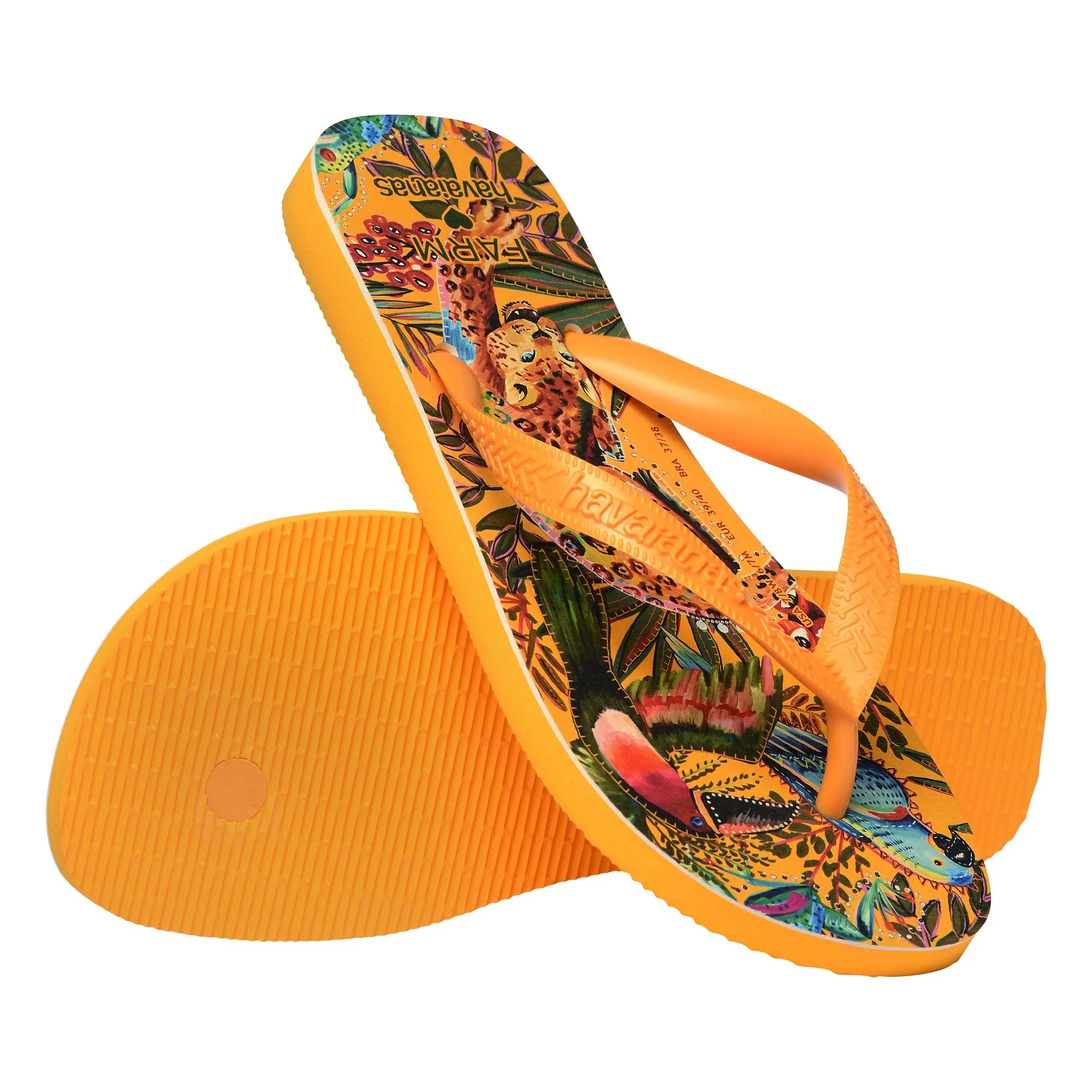 Tongs Farm Selva x Farm Rio | Jaune moutarde- Image produit n°4