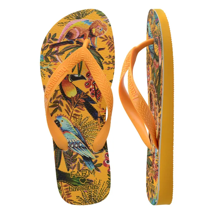 Tongs Farm Selva x Farm Rio | Jaune moutarde- Image produit n°1